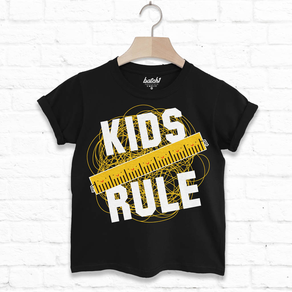 Kids Rule Children's Slogan T Shirt, 1 of 3