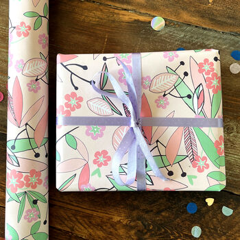 Birthday Gift Wrap For Her Pink Floral, 2 of 2