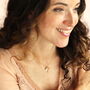 Personalised Birth Flower And Bail Birthstone Pendant Necklace In Gold Plating, thumbnail 5 of 7
