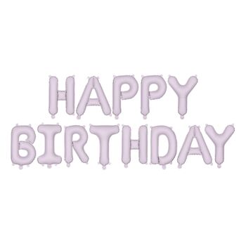 Pastel Purple Happy Birthday Balloon Kit, 2 of 2