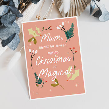 Magical Christmas Card For Mum, 4 of 5
