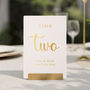 Personalised Gold Wedding Or Event Table Numbers, thumbnail 1 of 2