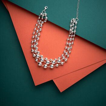 Statement Bead Layered Bubble Necklace, 3 of 6