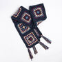 Granny Annie Squares Scarf Crochet Kit Moody Blues, thumbnail 4 of 8