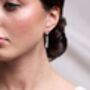 Freshwater Pearl Baton Bridal Drop Earrings, thumbnail 2 of 6