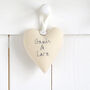Personalised Hanging Heart Gift For 2nd Or Any Anniversary, thumbnail 5 of 12