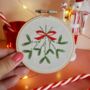 Christmas Mistletoe Embroidery Kit, thumbnail 4 of 7