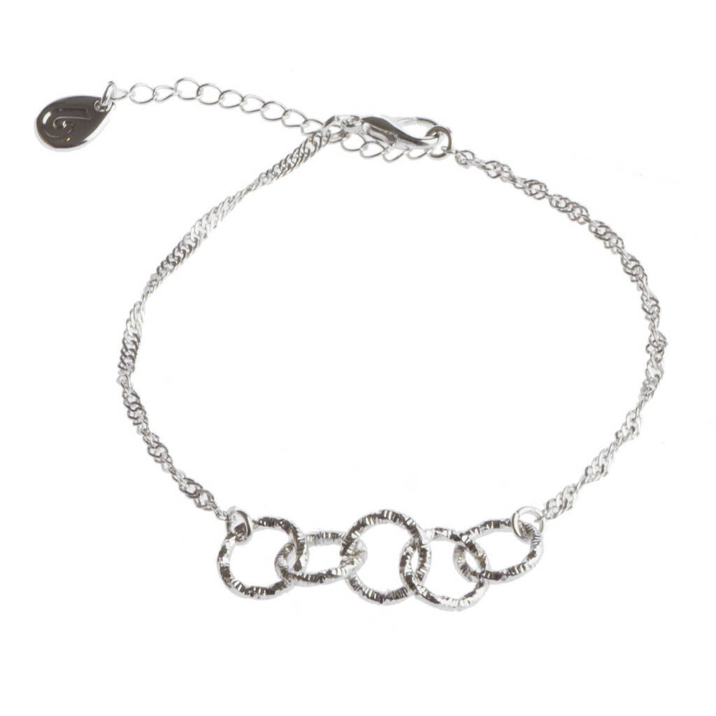 Handcrafted Infinity Rings Bracelet By Baronessa