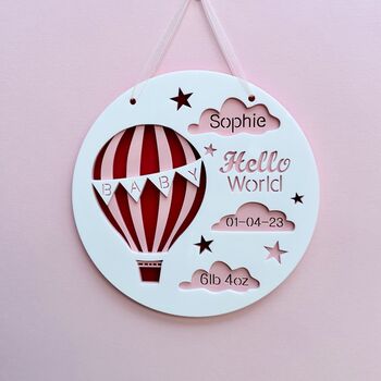 Personalised Baby Gift Keepsake Or Announcement Plaque, 9 of 10