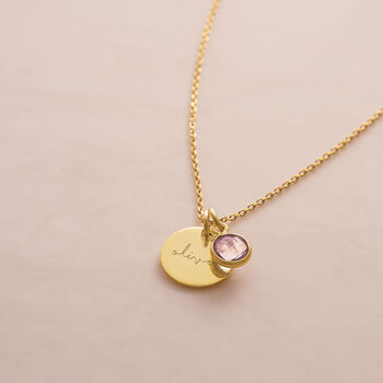Esme Name And Birthstone Personalised Necklace, 7 of 12