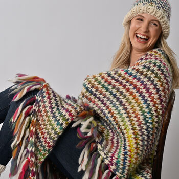 Ellie Easy Rainbow Hat Knitting Kit, 3 of 3