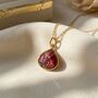 18k Gold Vermeil Plated Garnet Birthstone Necklace, thumbnail 1 of 3
