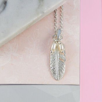 Sterling Silver Feather Necklace, 3 of 6