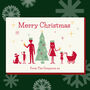 Personalised Retro Style Family Christmas Card Pack Of Ten, thumbnail 1 of 5