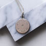 Diamond Latitude And Longitude Necklace In Silver, thumbnail 2 of 7