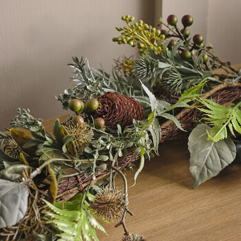 Pre Lit Mixed Autumn Leaves Garland, 4 of 5