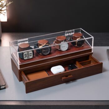 Wooden Watch Case For Men Christmas Gift Walnut, 6 of 7