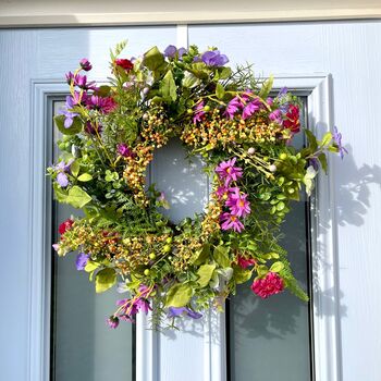 Large Colourful Summertime Floral Wreath, 3 of 8