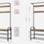 Coat Rack With Shoe Storage Bench And Hooks, thumbnail 8 of 9