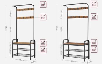 Coat Rack With Shoe Storage Bench And Hooks, 8 of 9