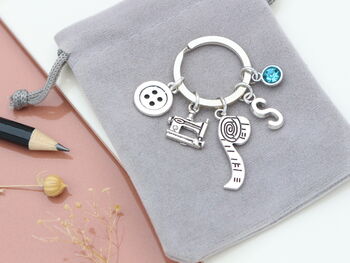 Personalised Sewing Keyring Seamstress Thank You Gift, 3 of 9