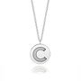 Personalised Sterling Silver Facett Initial Necklace, thumbnail 7 of 8