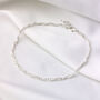 Sterling Silver Snake Bead Twist Anklet, thumbnail 2 of 6
