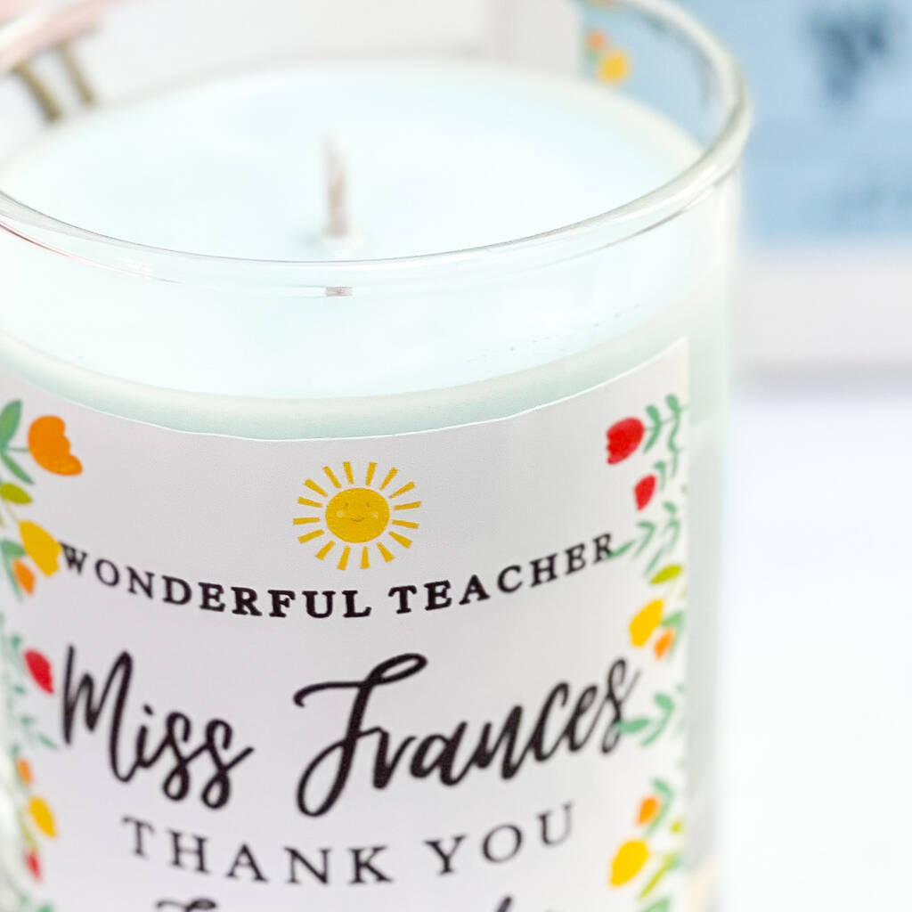 Teacher Candle Gift | Personalised By Fire and Wolf