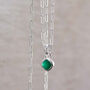 Sterling Silver Birthstone Fine Paperclip Necklace, thumbnail 7 of 12
