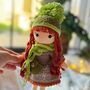 Handmade Curly Ginger Hair Crochet Doll For Kids, thumbnail 4 of 11