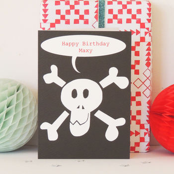 Personalised Bubble Skull Card, 2 of 4