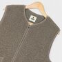 Wool Fleece Coldbreaker Vest In Beige, Ivory Or Light Grey, thumbnail 4 of 6