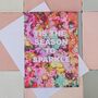 Tis The Season To Sparkle – Pink And Gold Marble Christmas Card – Blank Inside, thumbnail 1 of 4