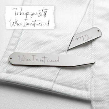 Personalised Handwriting Collar Stiffeners, 5 of 12