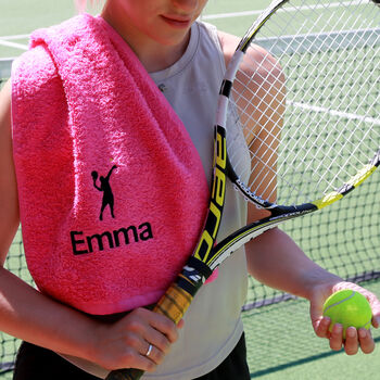 Personalised Tennis Court Towel, 2 of 5