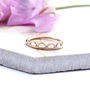 Pablo Delicate Scalloped 9ct Rose Gold Ring, thumbnail 2 of 4