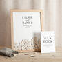 Modern Elegance Drop Top Frame Wedding Guest Book, thumbnail 4 of 5