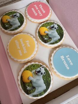 Dog Walker Pet Sitter Thank You Edible Photo Biscuit Giftbox, 5 of 7