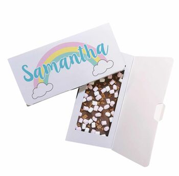 Rainbow Personalised Chocolate Gift Card, 3 of 4