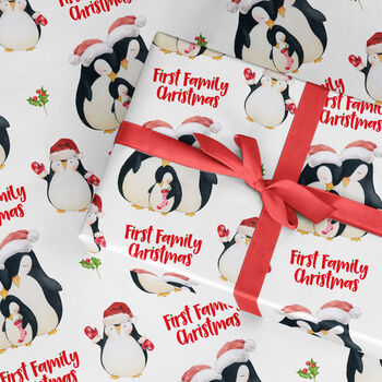 First Family Christmas Wrapping Paper Roll Or Folded, 3 of 3