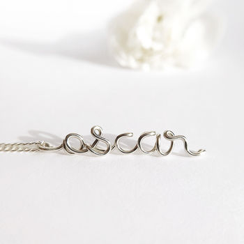 Personalised Cursive Name Pendant Necklace, 5 of 12