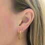 The Hexagon Citrine Gold Plated Gemstone Earrings, thumbnail 2 of 6