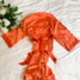 Leo Zodiac Orange Silk Robe, thumbnail 1 of 3