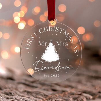 Personalised First Christmas Married 2022 Bauble, 7 of 11