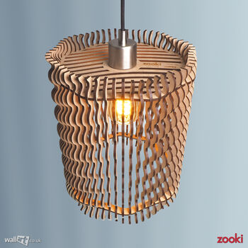 Zooki 32 'Vellamo' Wooden Pendant Light, 5 of 9