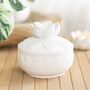 White Lotus Flower Trinket Box, thumbnail 1 of 2