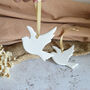 Hanging Ceramic Dove Ornament, thumbnail 2 of 6