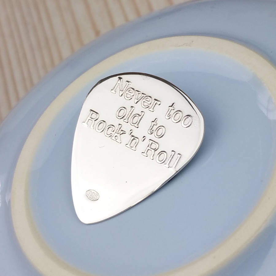 Personalised Rock And Roll Silver Plectrum, 1 of 8
