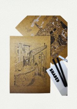 Shaded Italian Cities Pointillism Diy Art Kit Set Of Two, 5 of 7