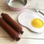 Pretend Play Felt Food Egg And Sausages, thumbnail 1 of 2